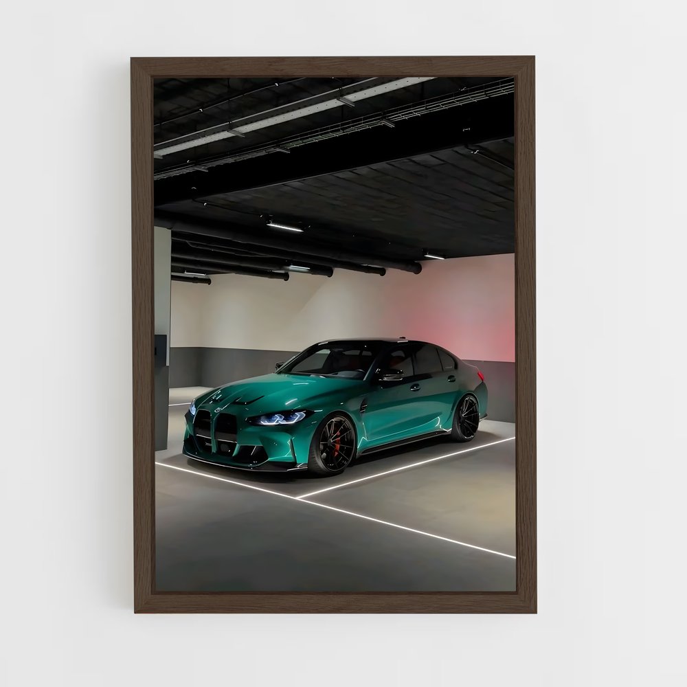Poster automobile verte – affiche BMW (vue 5)